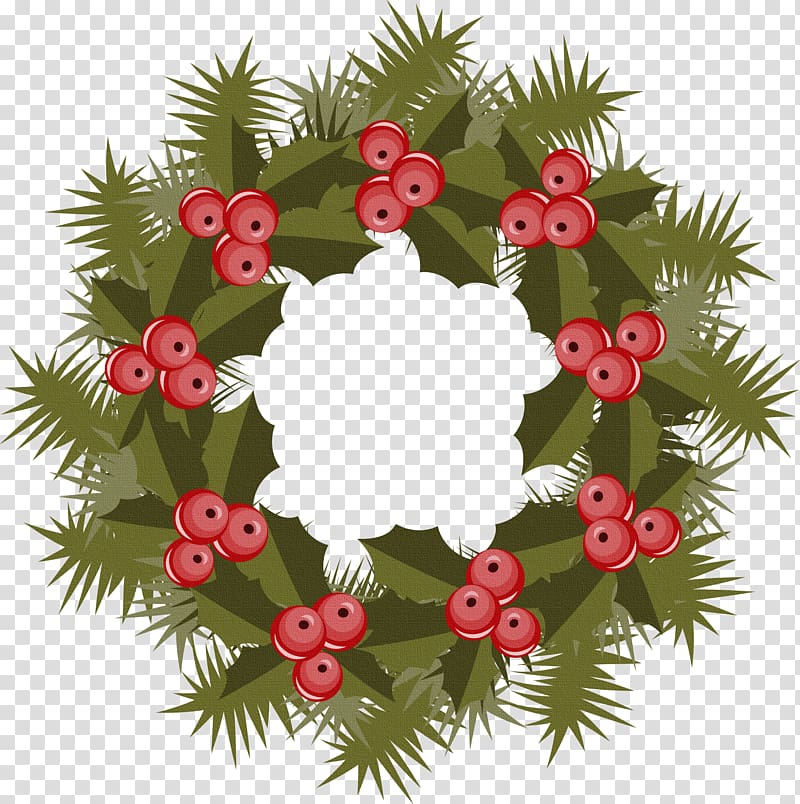 Wreath Christmas Floral design Berry, wreaths transparent background PNG clipart