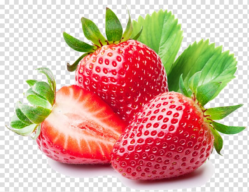 three strawberries , Strawberry juice Strawberry juice Shortcake, Strawberry transparent background PNG clipart