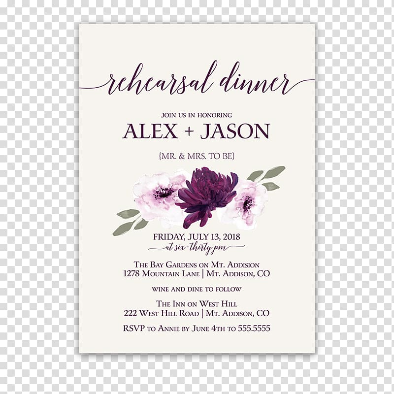 Wedding invitation Paper Flower Rehearsal dinner, flower watercolor transparent background PNG clipart