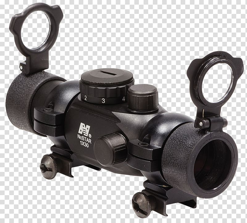 Red dot sight Weaver rail mount Reticle Reflector sight, red dots transparent background PNG clipart