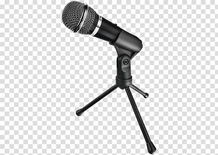 PC Microphone Trust Corded Stand Computer Trust Starzz Microphone connector, microphone transparent background PNG clipart