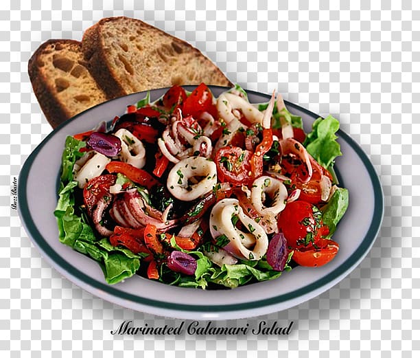 Greek salad Squid as food Squid roast Spinach salad, barbecue transparent background PNG clipart