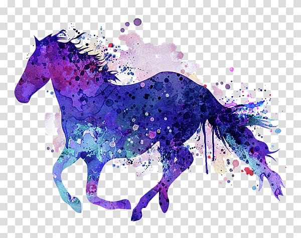Pony Horse Watercolor painting, horse transparent background PNG clipart