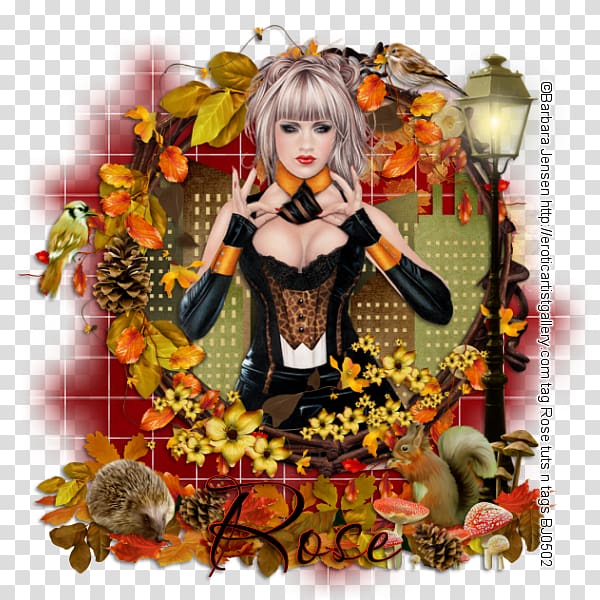Doll Flower, autumn town transparent background PNG clipart