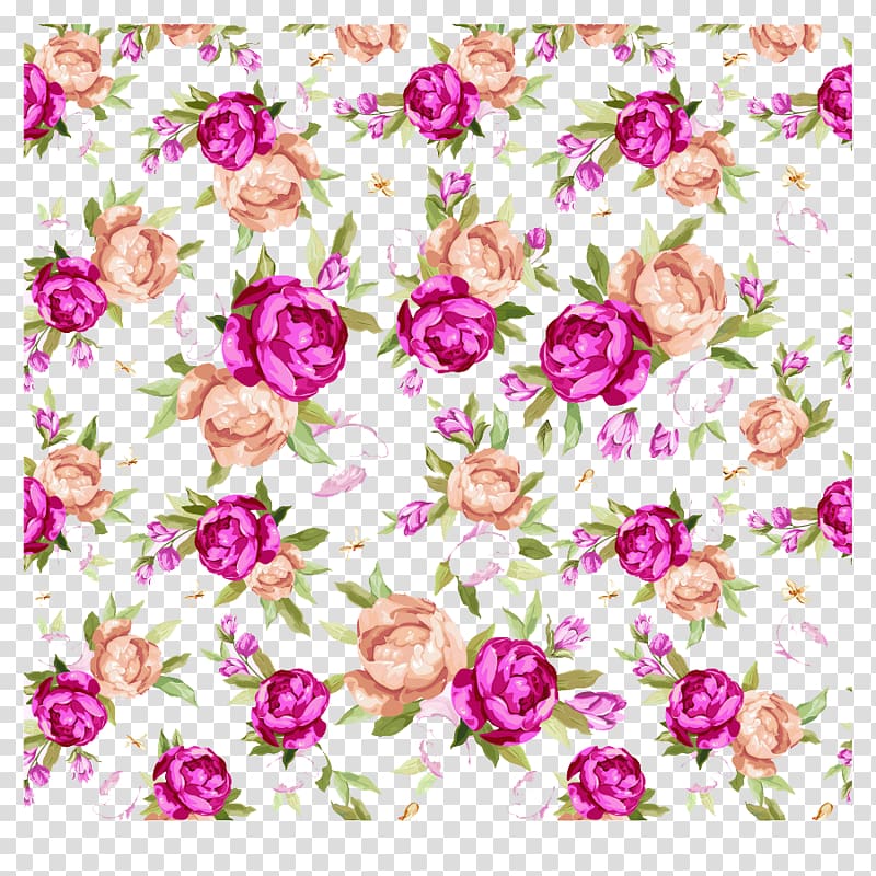 purple and beige flower illustration, Garden roses Drawing, Watercolor flowers transparent background PNG clipart