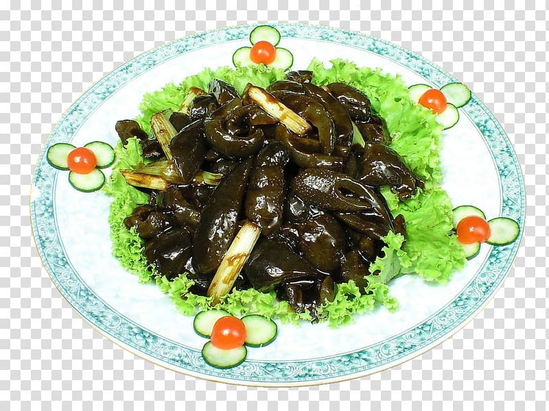 Namul Sea cucumber as food Chinese cuisine, Braised sea cucumber transparent background PNG clipart