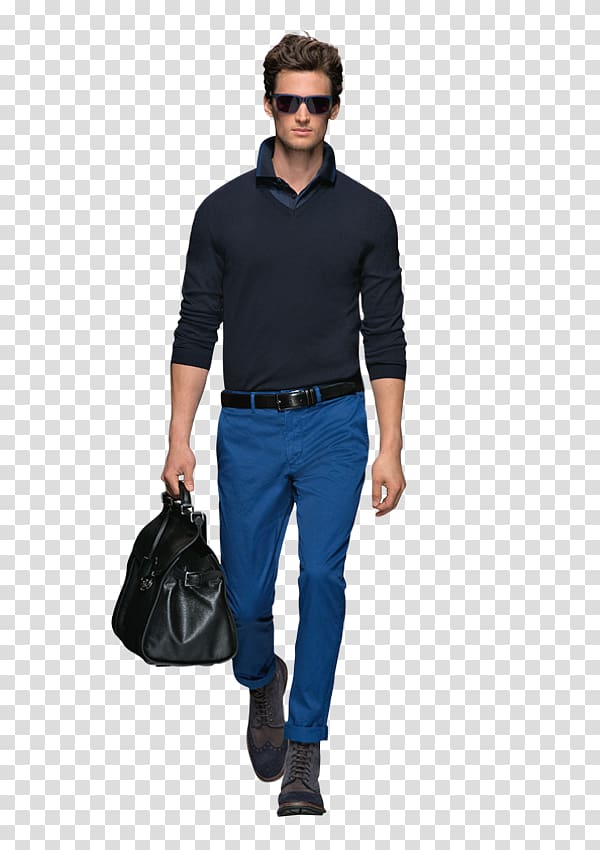 Fashion Hugo Boss Sportswear Model Winter, men\'s jeans transparent background PNG clipart