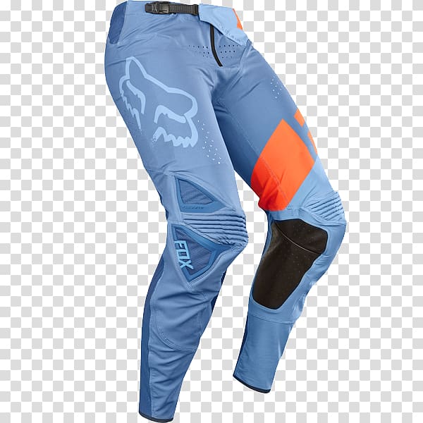 Pants Fox Racing Clothing Accessories Blue, orange cross transparent background PNG clipart