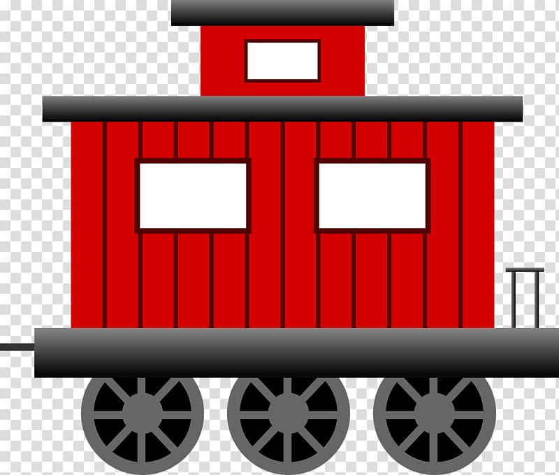 Train Rail transport Caboose Locomotive , Red Train transparent background PNG clipart