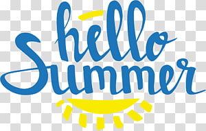 Hello Summer transparent background PNG cliparts free download