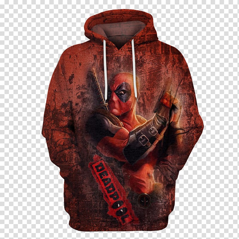 Hoodie T-shirt Clothing Sweater Sleeve, deadpool 2 dvd cover transparent background PNG clipart