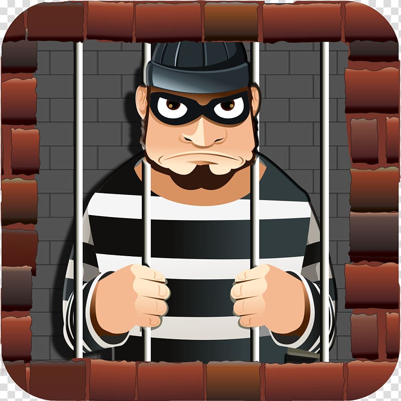 Escape From Criminals Facial hair Cartoon Prison escape, jail transparent background PNG clipart