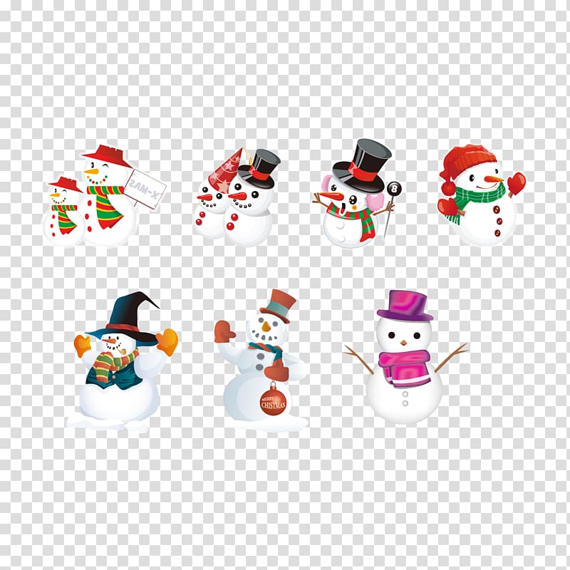 Santa Claus Christmas Snowman , Christmas Snowman Collection transparent background PNG clipart