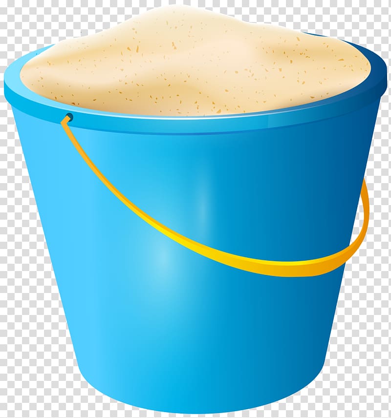 bucket filled with sand illustration, Plastic , Pail with Sand transparent background PNG clipart