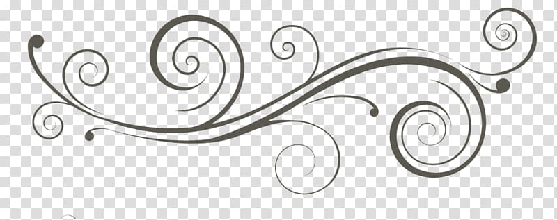 black swirl line clip art