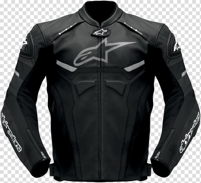 Leather jacket Alpinestars Motorcycle, jacket transparent background PNG clipart