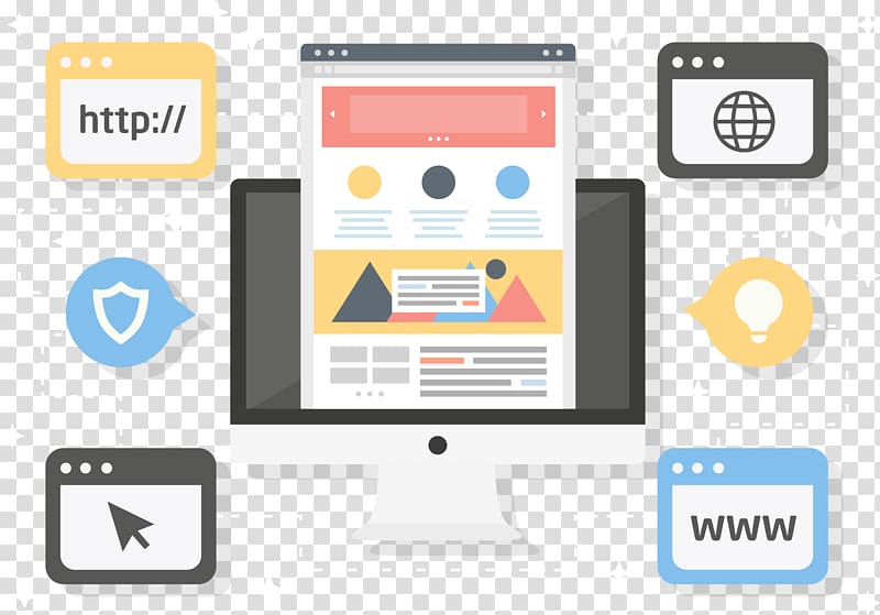computer monitor icon illustration, Responsive web design Web development Search engine optimization Flat design, computer transparent background PNG clipart