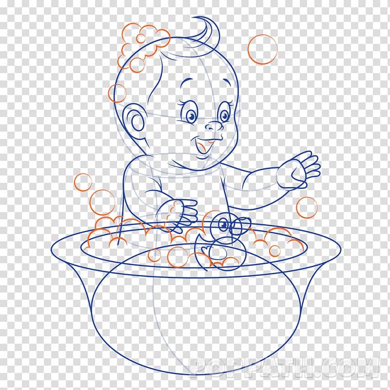 Drawing Line art Bathing , take a bath transparent background PNG clipart