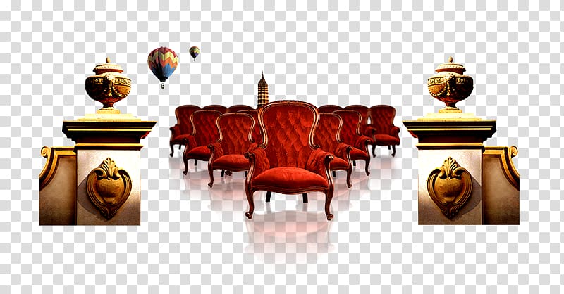 Poster, European luxury real estate Sofa transparent background PNG clipart