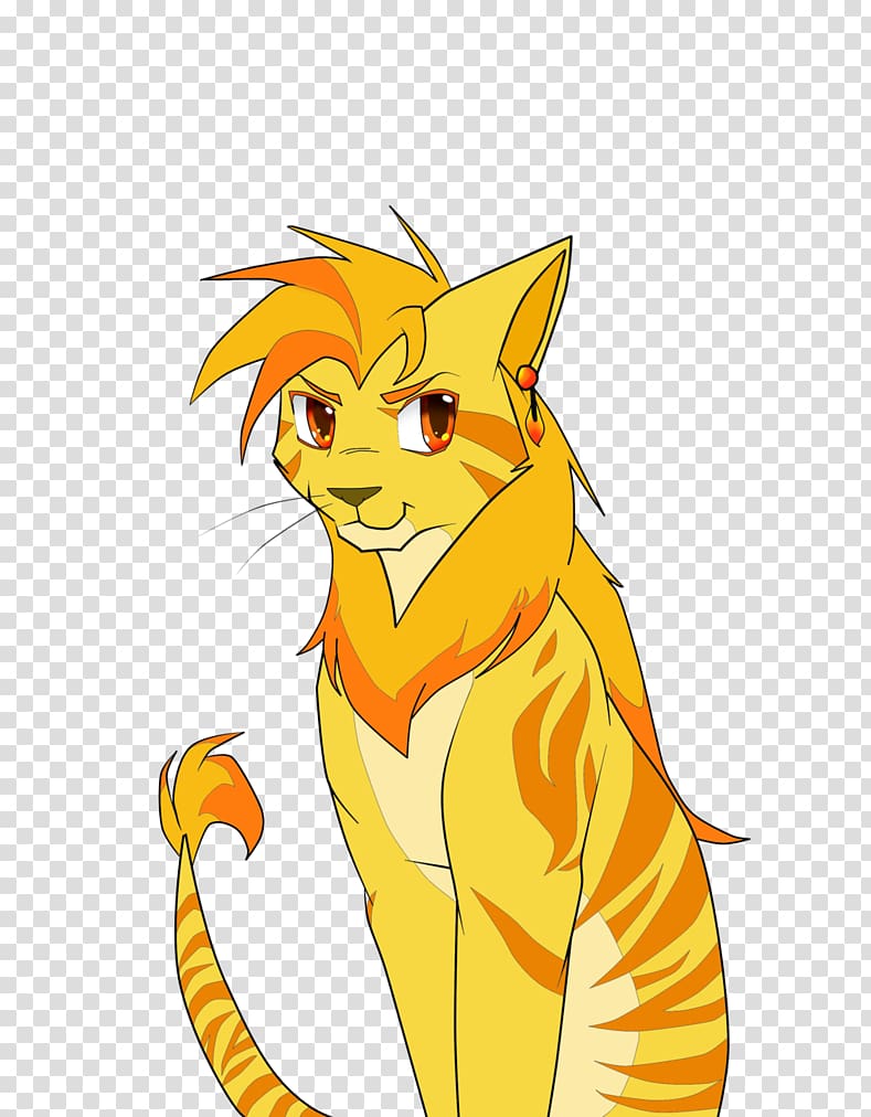 Warriors Lionblaze Anime Drawing Art, yellow cat transparent background PNG clipart