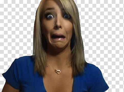 woman shocking, Scared Jenna Marbles transparent background PNG clipart