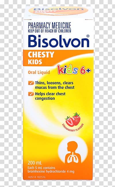 Bisolvon Bromhexine Cough medicine Mucus, Cough syrup transparent background PNG clipart