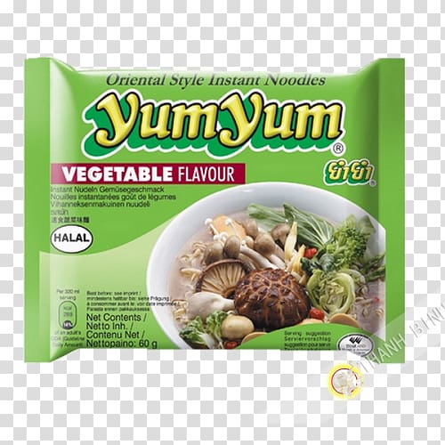 Instant noodle Asian cuisine Vegetarian cuisine Yum Yum, vegetable transparent background PNG clipart