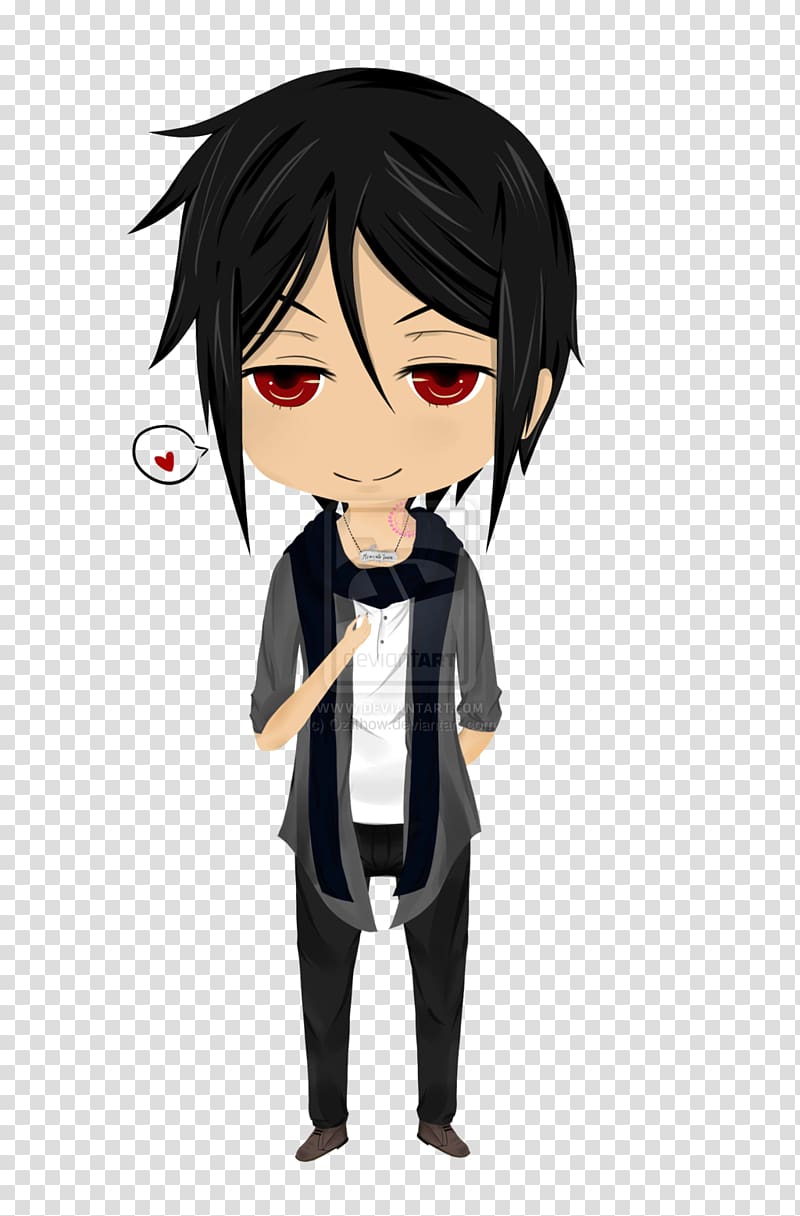 Sebastian Michaelis Ciel Phantomhive Chibi Mangaka Black Butler, sebastian transparent background PNG clipart