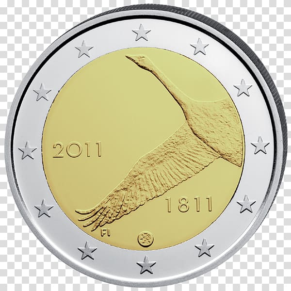 Finland 2 euro coin 2 euro commemorative coins, Coin transparent background PNG clipart