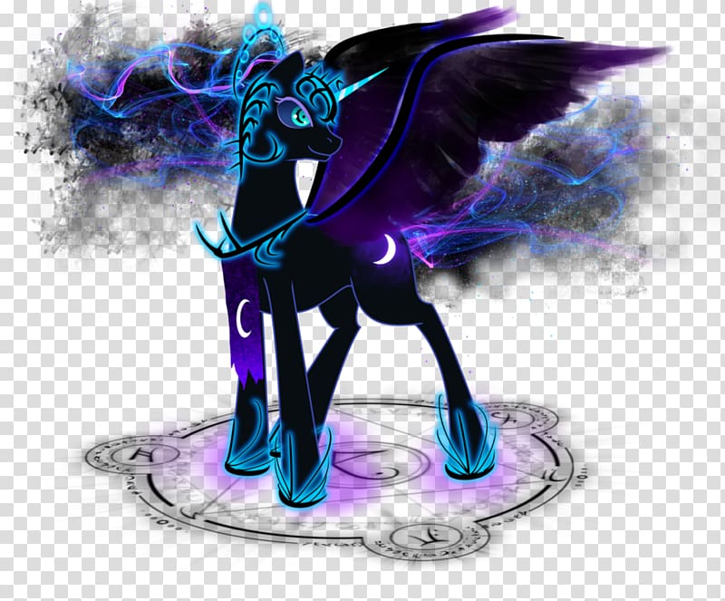 Princess Luna Nightmare Equestria, glowing moon transparent background PNG clipart