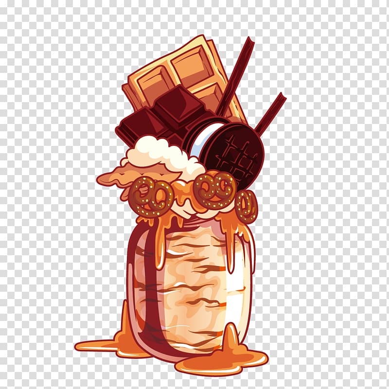 Chocolate ice cream Milkshake Cocktail Waffle, delicious chocolate ice cream transparent background PNG clipart