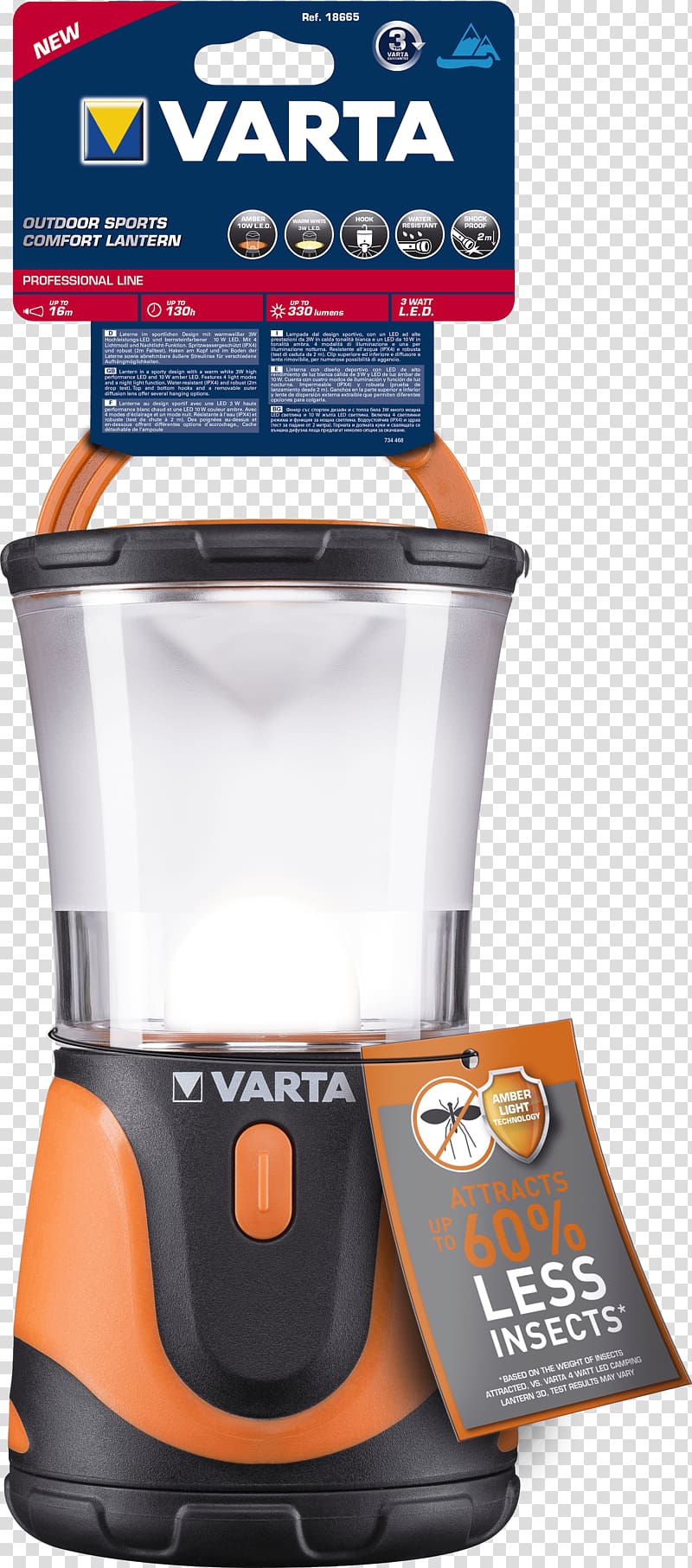 Flashlight Lantern LED Torch Varta 1 W Light-emitting diode, flashlight transparent background PNG clipart