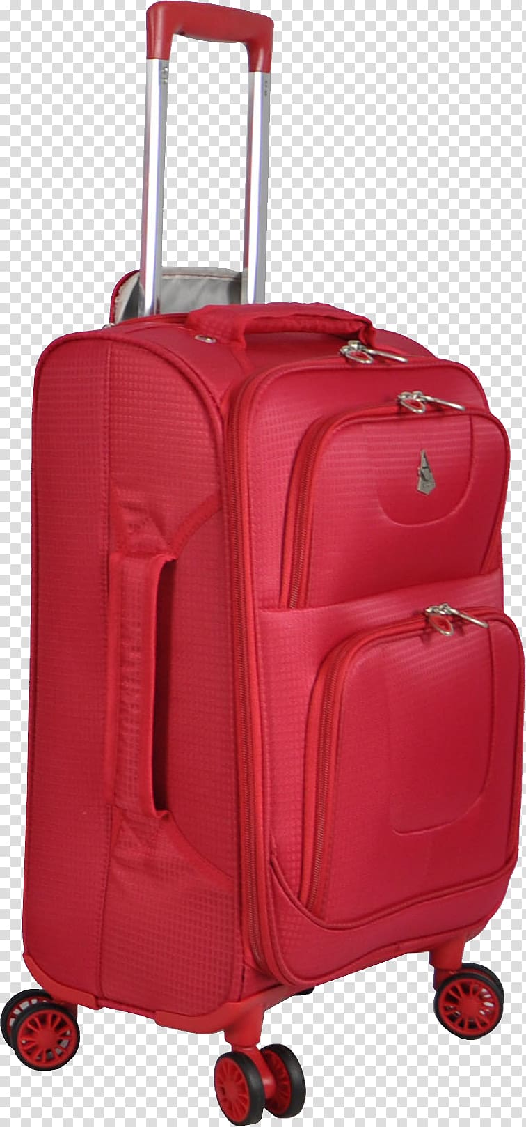 Baggage Suitcase Hand luggage, Pink luggage transparent background PNG clipart