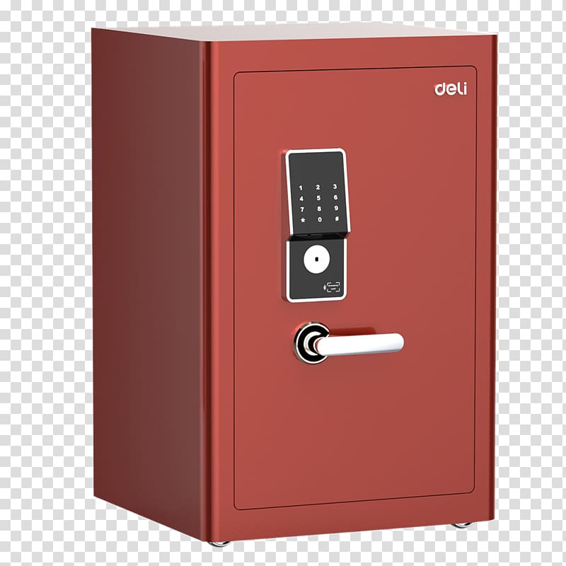Westward Journey Online II Safe deposit box, Red handle lock safe transparent background PNG clipart