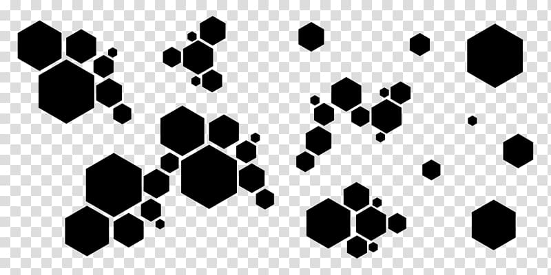 Hexagon Particle, geometric shapes transparent background PNG clipart
