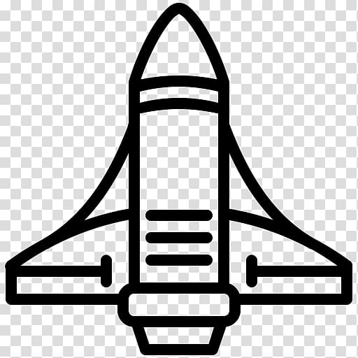 Black and white Computer Icons Spacecraft , Rocket Badges transparent background PNG clipart