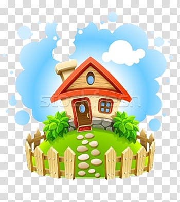 cute happy home transparent background PNG clipart