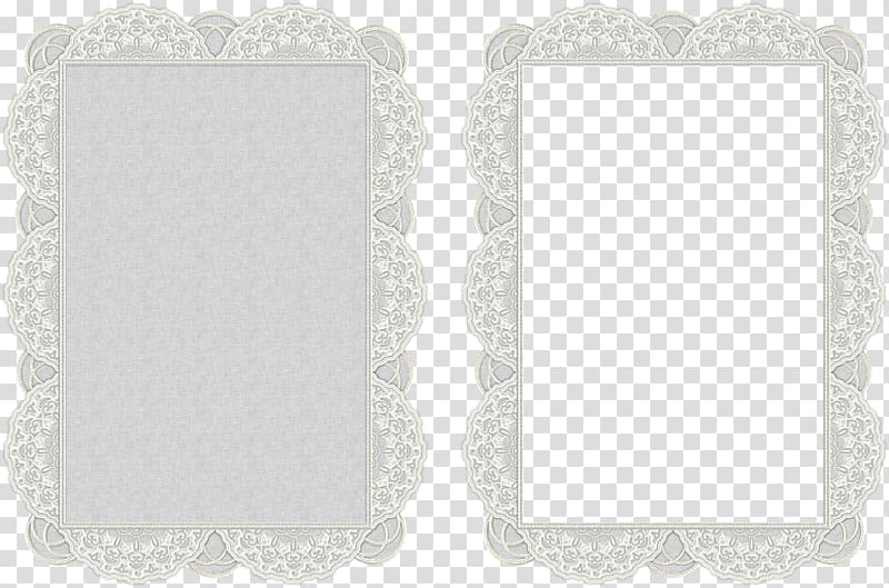 doily-themed frame , Frames Rectangle, lace frame transparent background PNG clipart