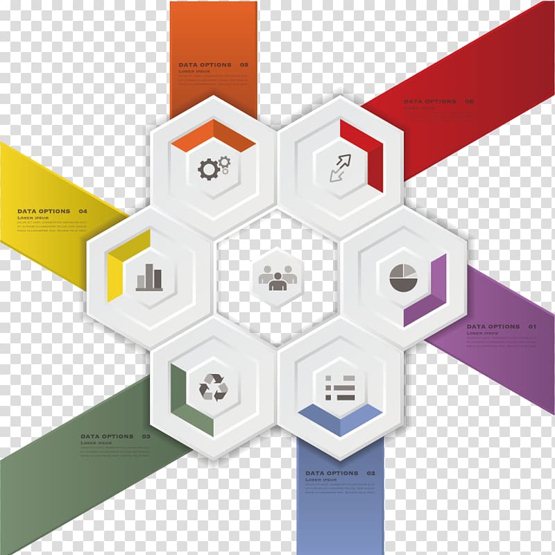 Infographic Hexagon Template Business, Business chart transparent background PNG clipart
