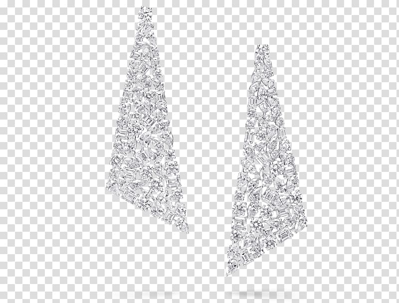 Jewellery Christmas decoration Christmas tree Earring Gift, diamond triangular pieces transparent background PNG clipart