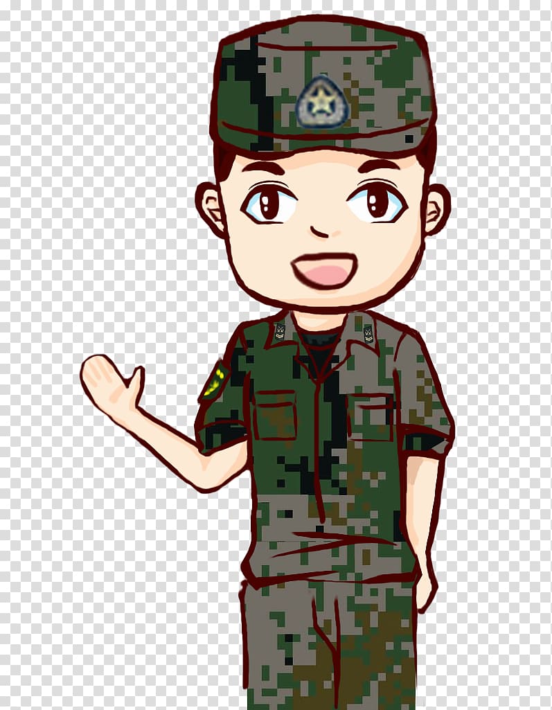 Soldier Cartoon Drawing, Cartoon handsome soldiers transparent background PNG clipart