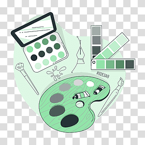illustration, Palette, process, art, paint, design, creative, inspiration, creative process, choice, decision, tools transparent background PNG clipart thumbnail
