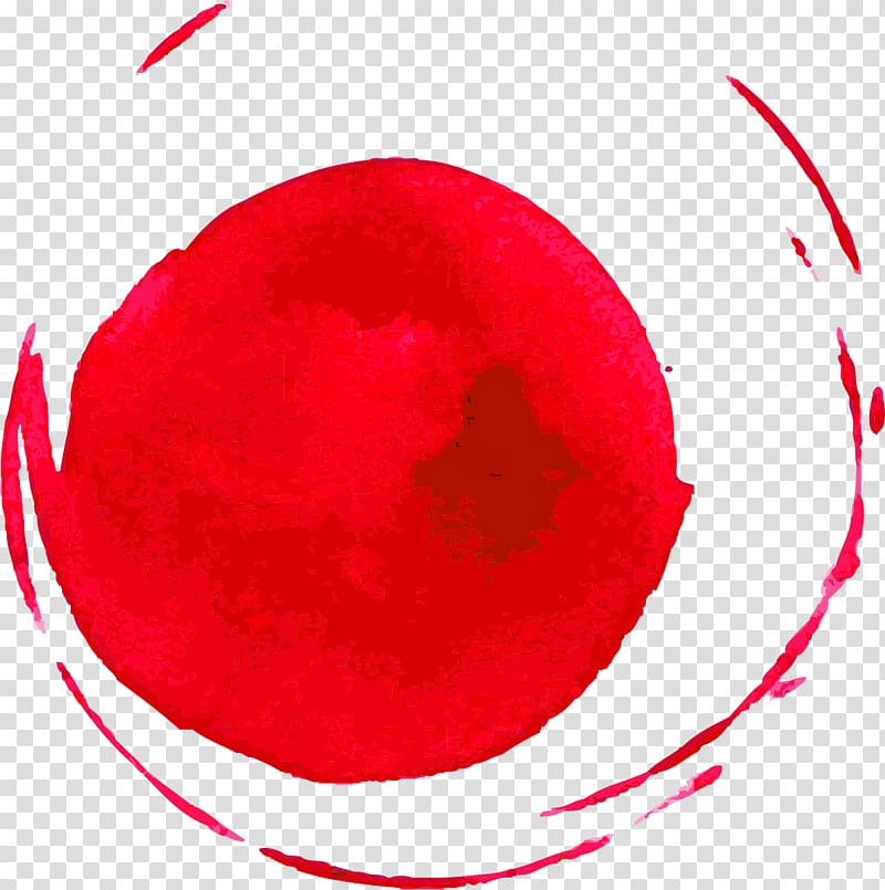 round red illustration, Circle, Hand painted red graffiti transparent background PNG clipart