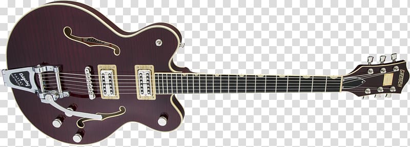 Gretsch Electric guitar Semi-acoustic guitar Bigsby vibrato tailpiece, electric guitar transparent background PNG clipart