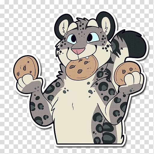 Snow leopard Telegram Sticker Decal, leopard transparent background PNG clipart