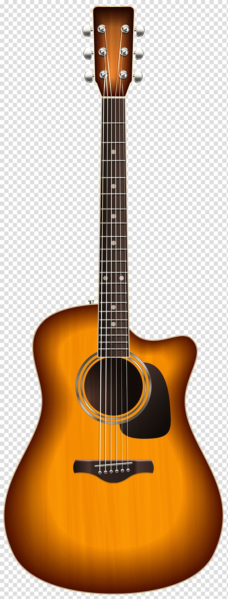 brown acoustic guitar, Classical guitar String Instruments Electric guitar , Acoustic Guitar transparent background PNG clipart