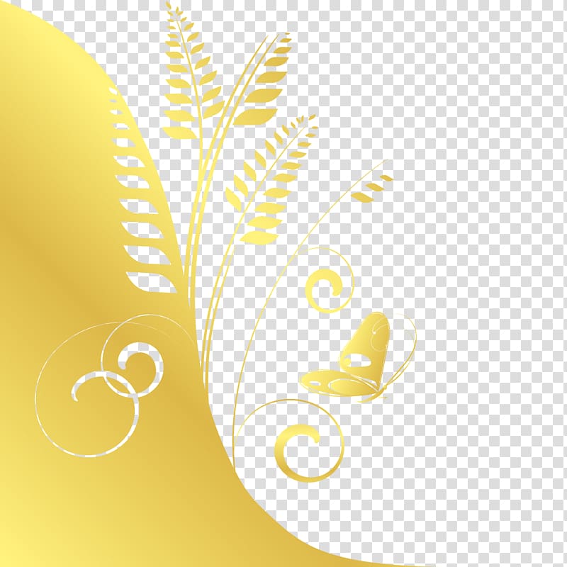 Yellow Drawing Mirror, Yellow wheat transparent background PNG clipart