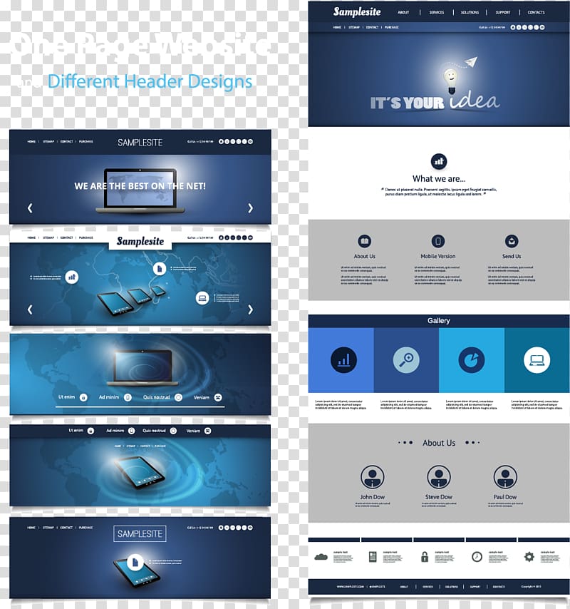 Responsive web design User interface design Flat design, web design renderings transparent background PNG clipart