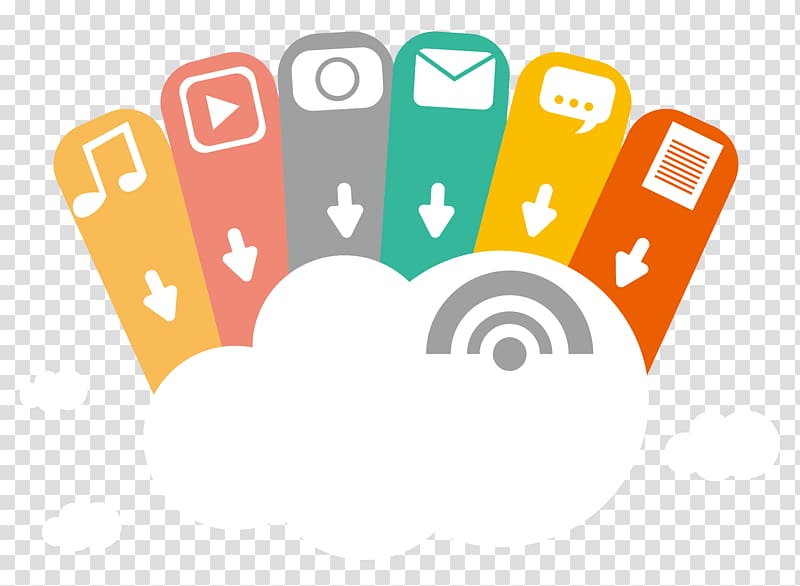 Cloud computing iCloud Google Internet, Color tag cloud service technology flat design transparent background PNG clipart