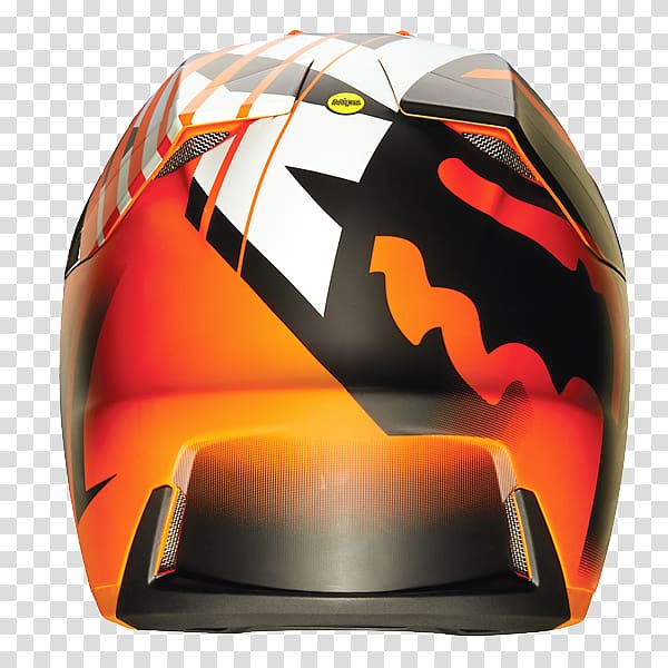 Motorcycle Helmets Fox Racing Motocross, orange cross transparent background PNG clipart